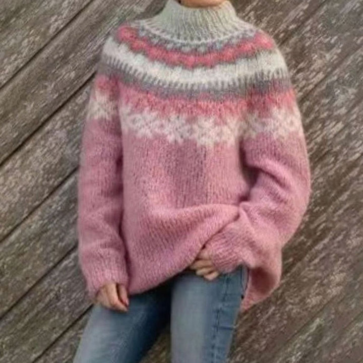 Rosie | Women's Relaxed-Fit Nordic Fair Isle Pattern Sweater Sweater