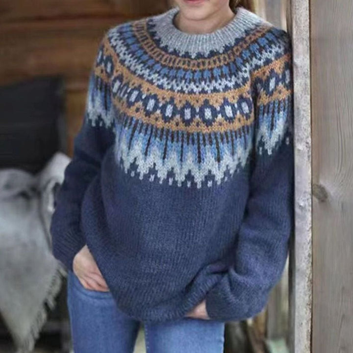 Rosie | Women's Relaxed-Fit Nordic Fair Isle Pattern Sweater Sweater