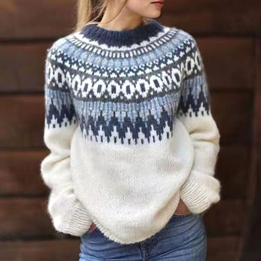 Rosie | Women's Relaxed-Fit Nordic Fair Isle Pattern Sweater Sweater
