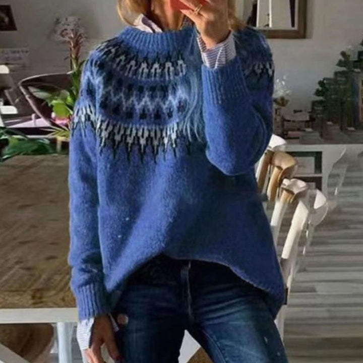 Rosie | Women's Relaxed-Fit Nordic Fair Isle Pattern Sweater Sweater