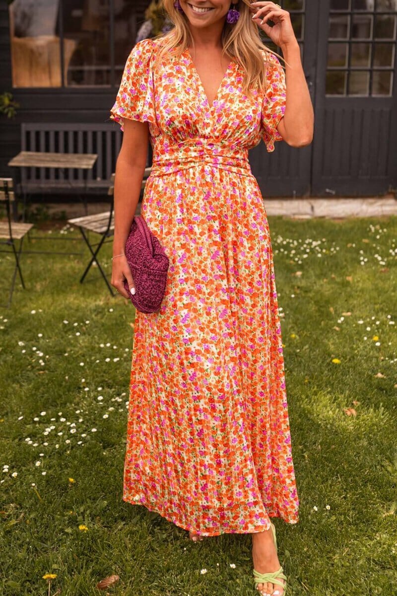 Women's Wedding Guest Maxi Dress | Floral Casual