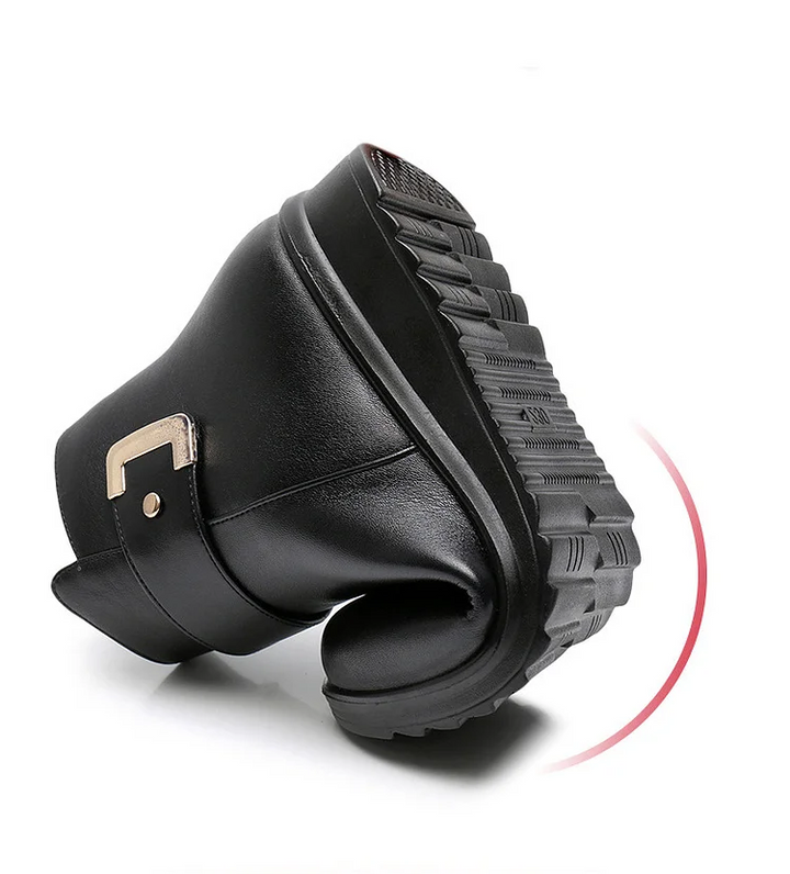 Boots For Women | Rounded Toe Buckle Ankle Style