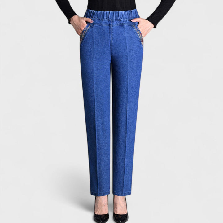 Women's Jeans | Elastic Waist Straight Leg