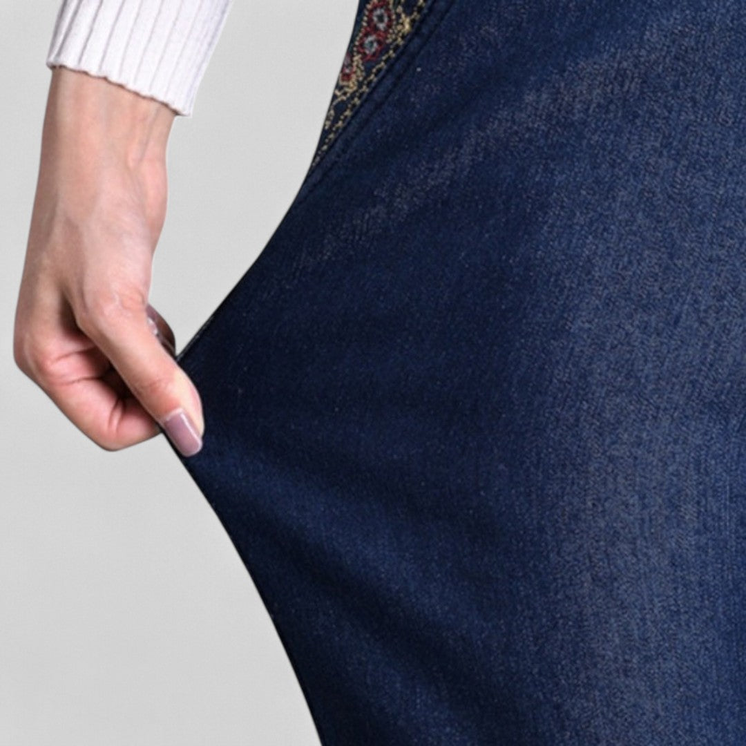 Women's Jeans | Elastic Waist Straight Leg