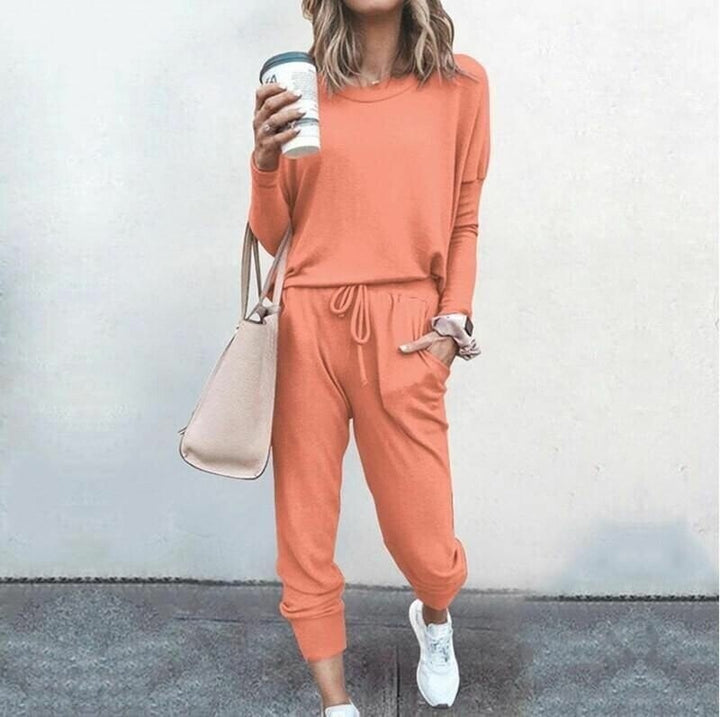 Women's Coordinated Set | Casual Long Sleeve Top and Jogger Pants
