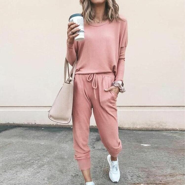 Women's Coordinated Set | Casual Long Sleeve Top and Jogger Pants