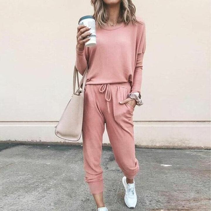 Women's Coordinated Set | Casual Long Sleeve Top and Jogger Pants