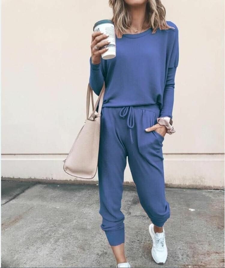 Women's Coordinated Set | Casual Long Sleeve Top and Jogger Pants