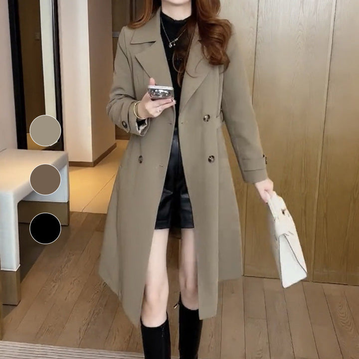 Women’s Coat | Long Double Breasted Style