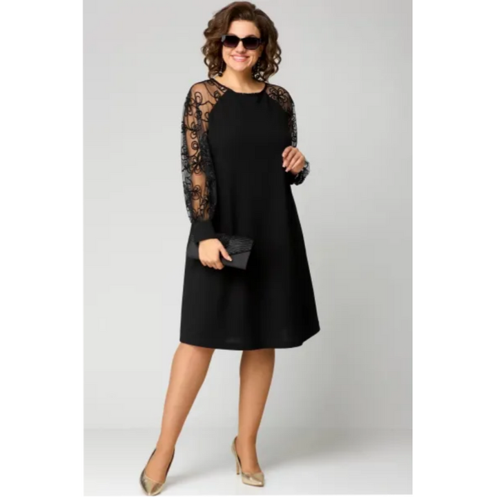 Women’s Dress | Lace-Sleeve Midi