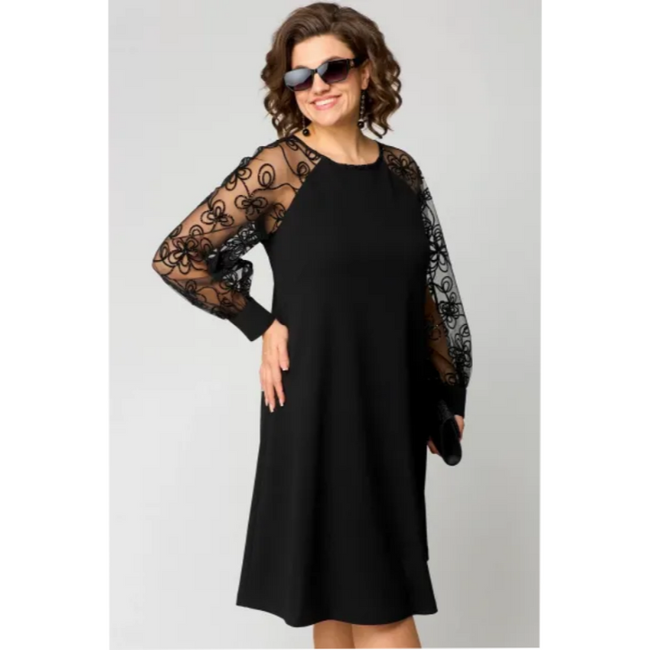 Women’s Dress | Lace-Sleeve Midi