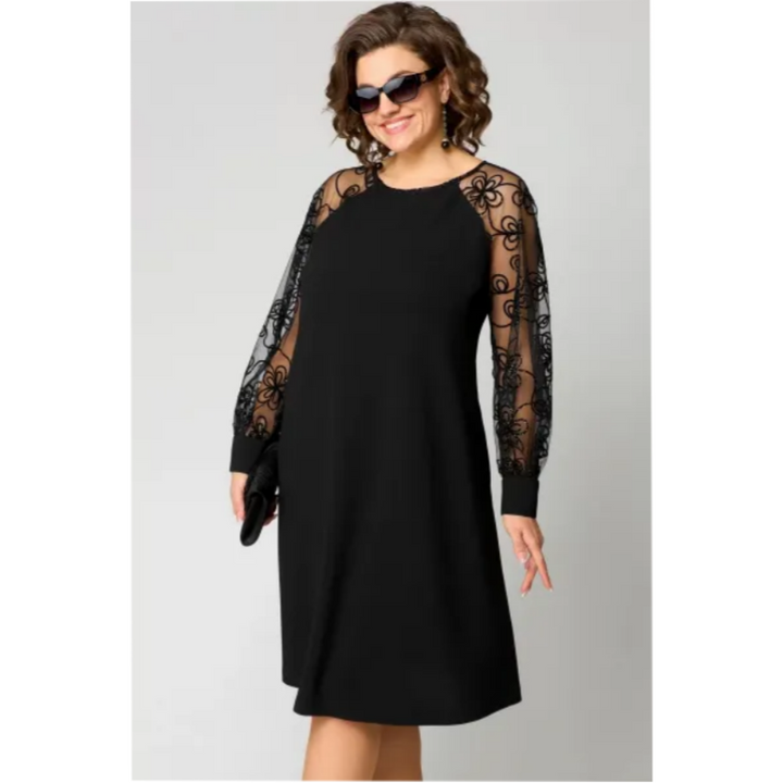 Women’s Dress | Lace-Sleeve Midi