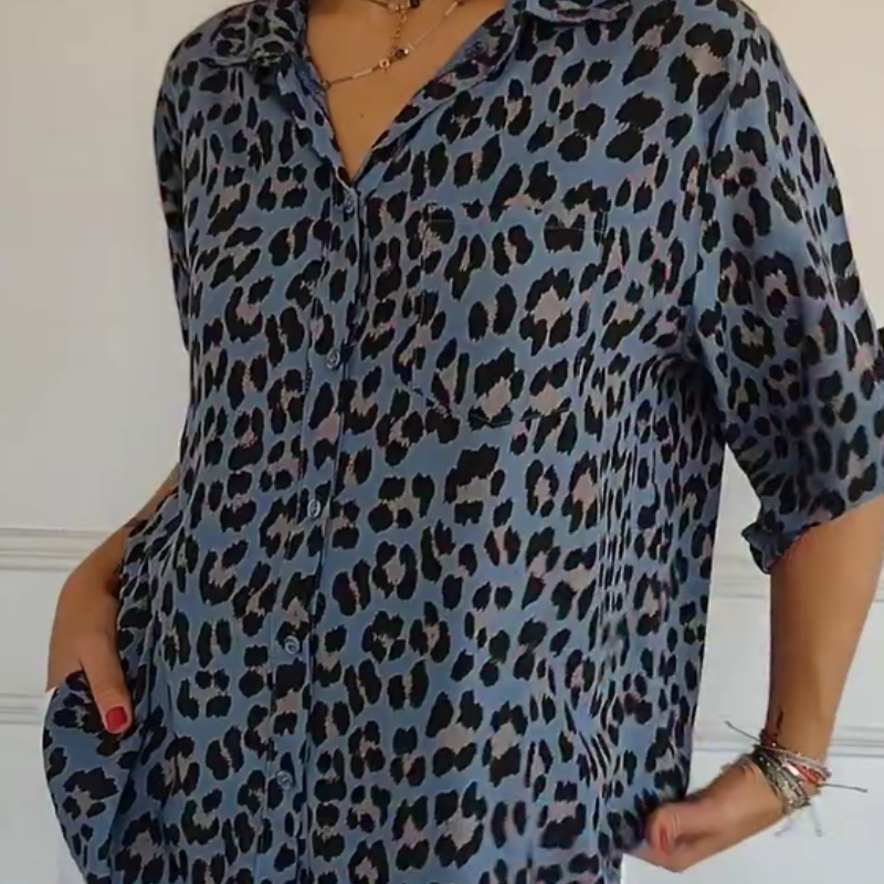 Women’s Blouse | Classic Leopard Print