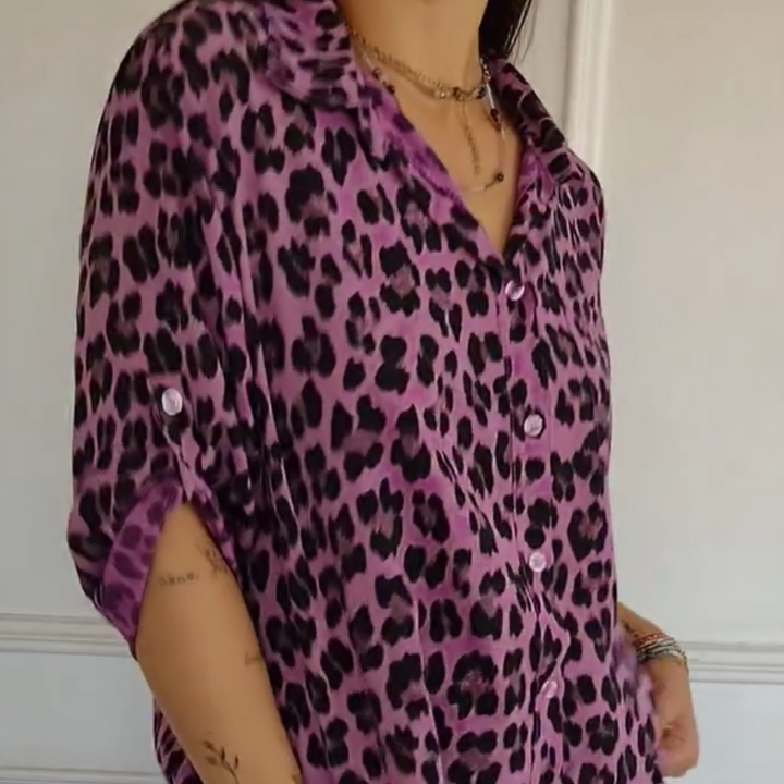 Women’s Blouse | Classic Leopard Print