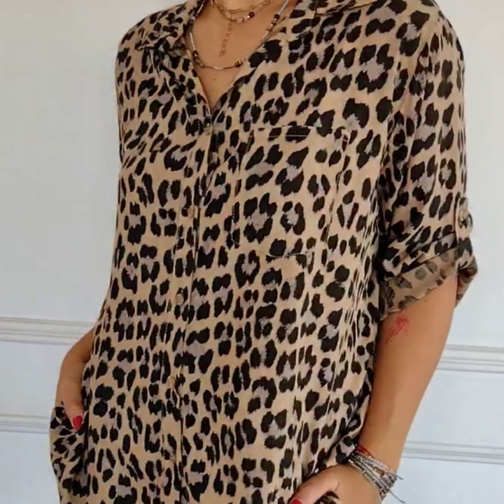 Women’s Blouse | Classic Leopard Print