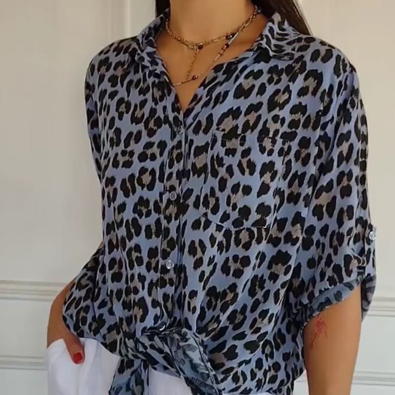 Women’s Blouse | Classic Leopard Print