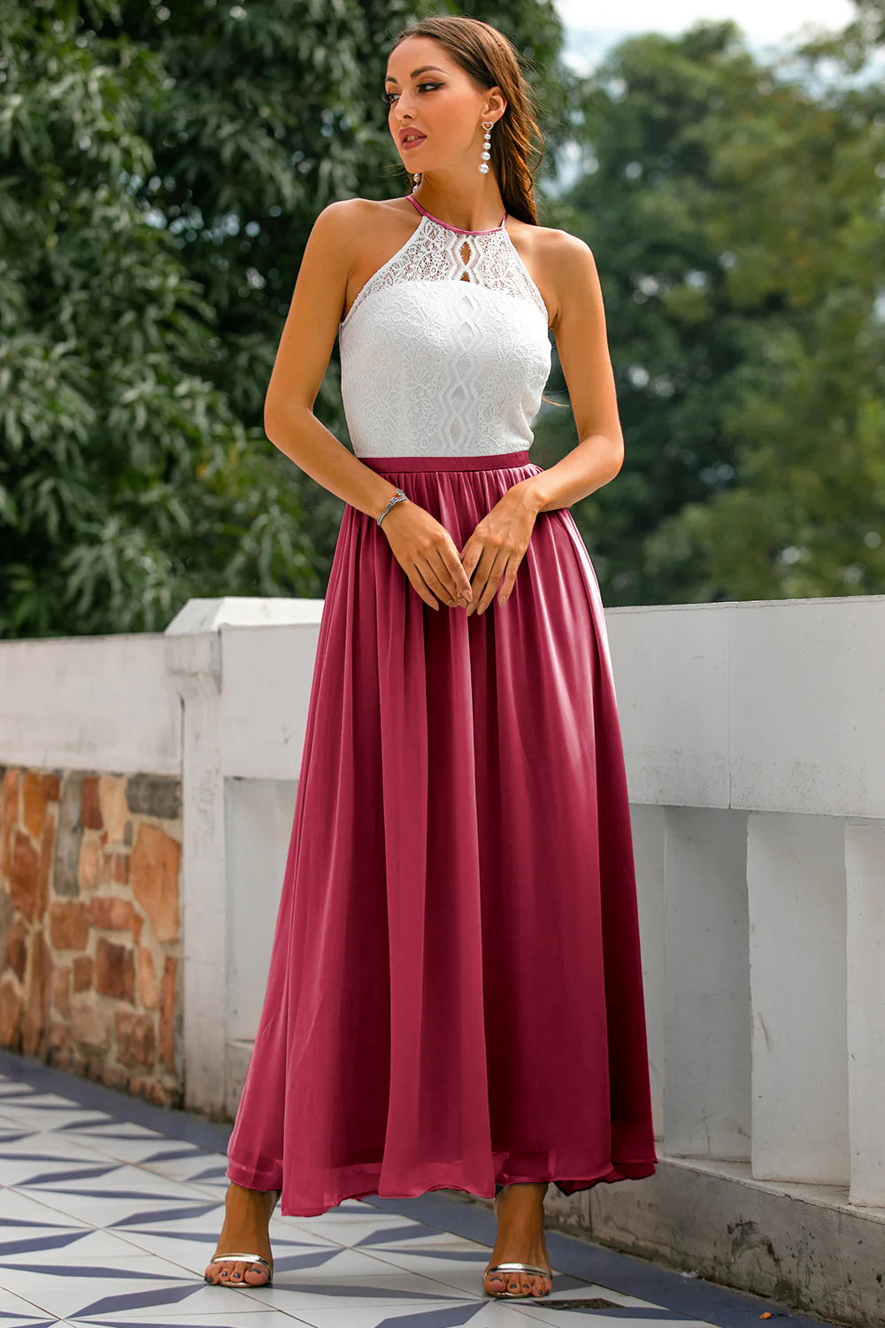 Women's Wedding Guest Maxi Dress | Halter Style