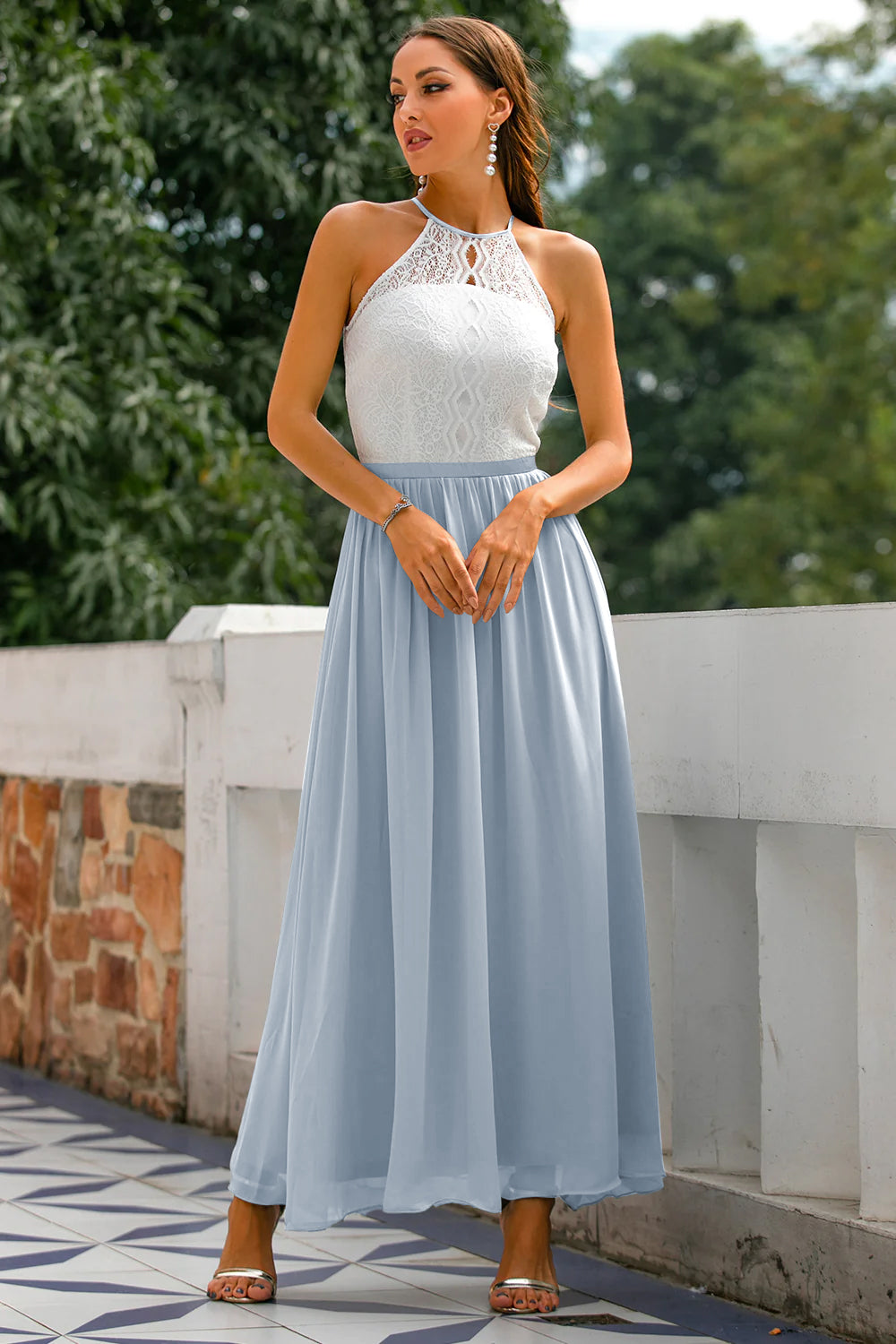 Women's Wedding Guest Maxi Dress | Halter Style