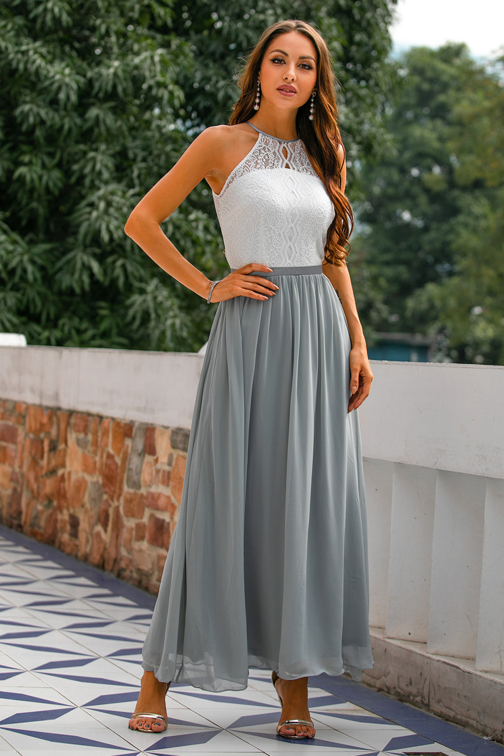 Women's Wedding Guest Maxi Dress | Halter Style