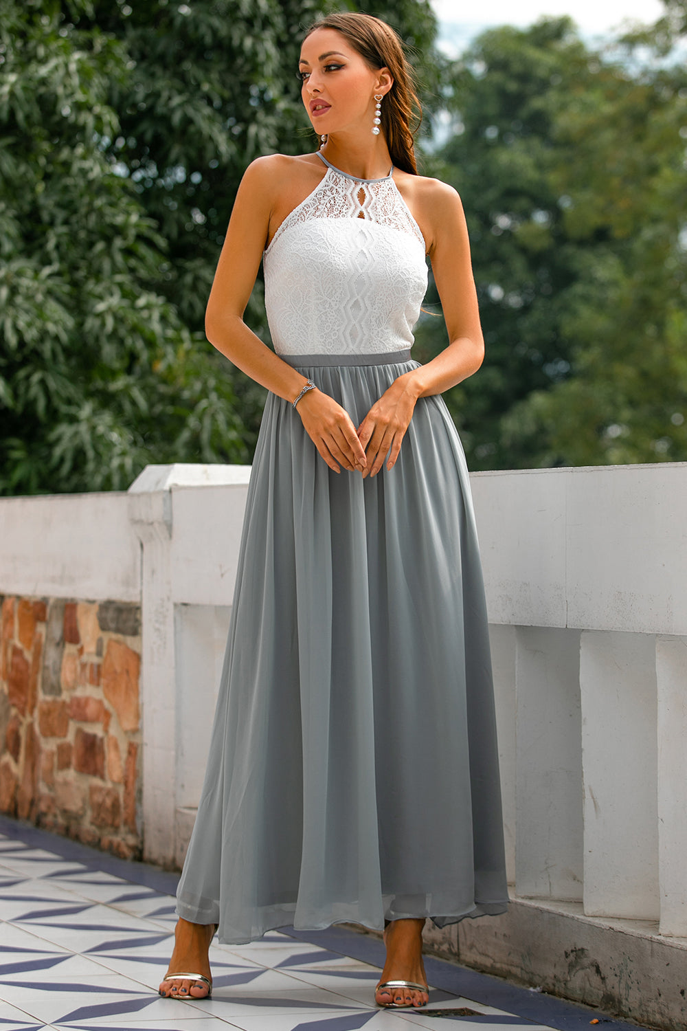Women's Wedding Guest Maxi Dress | Halter Style