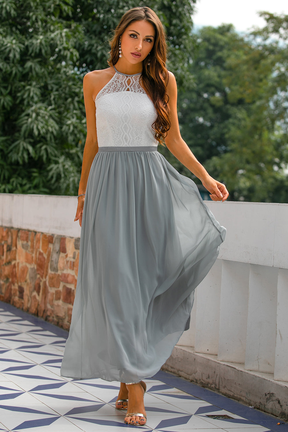 Women's Wedding Guest Maxi Dress | Halter Style