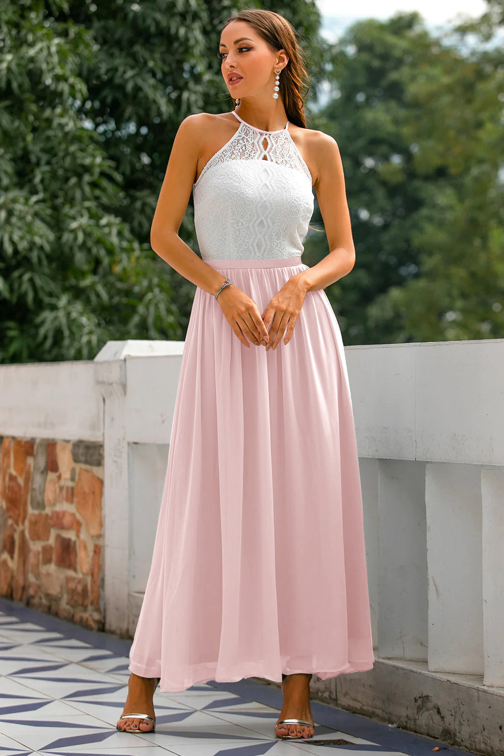 Women's Wedding Guest Maxi Dress | Halter Style