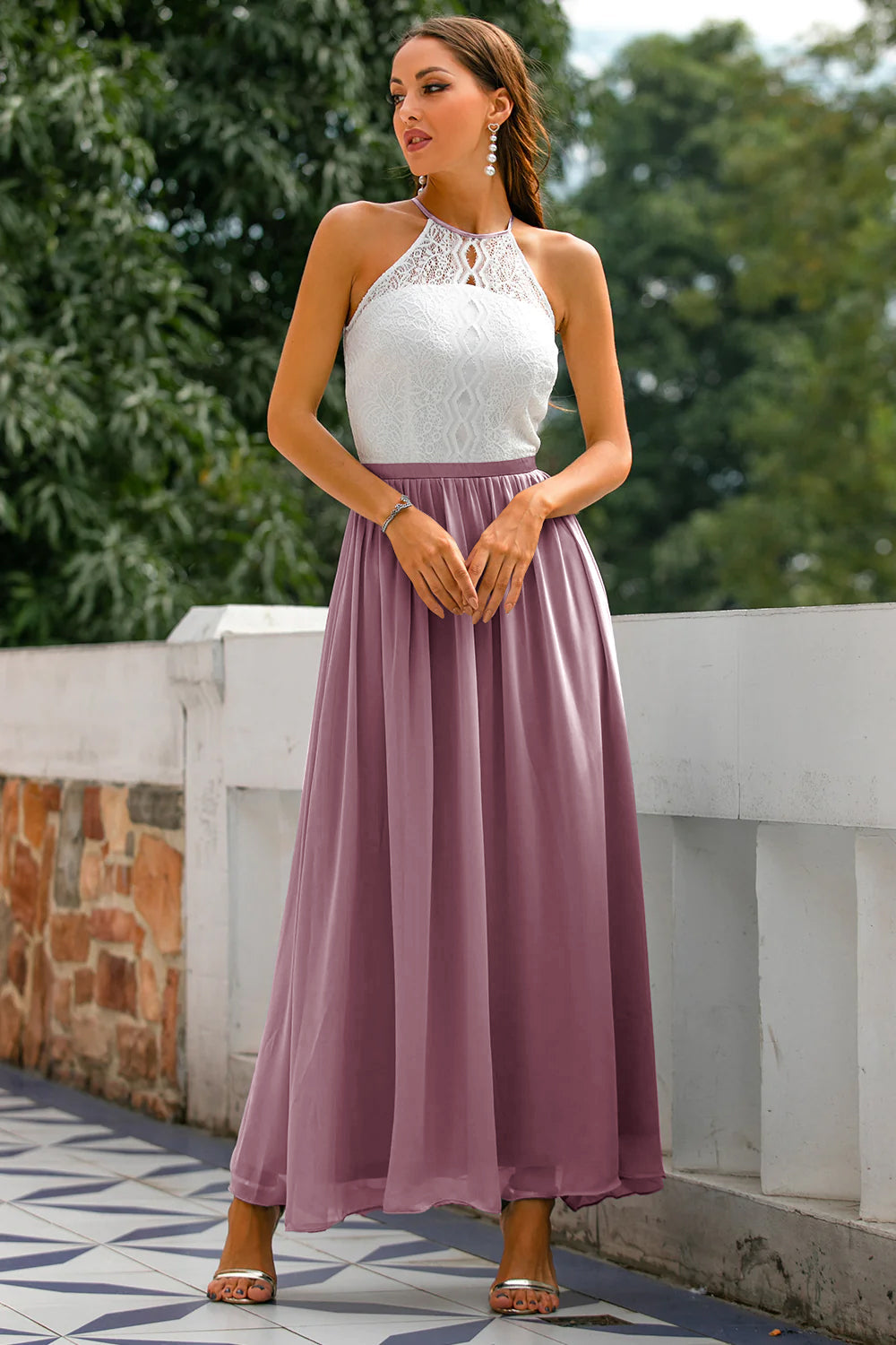 Women's Wedding Guest Maxi Dress | Halter Style