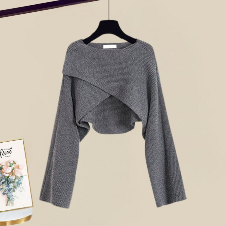 Dress Set for Women | Wrap-Front Cropped