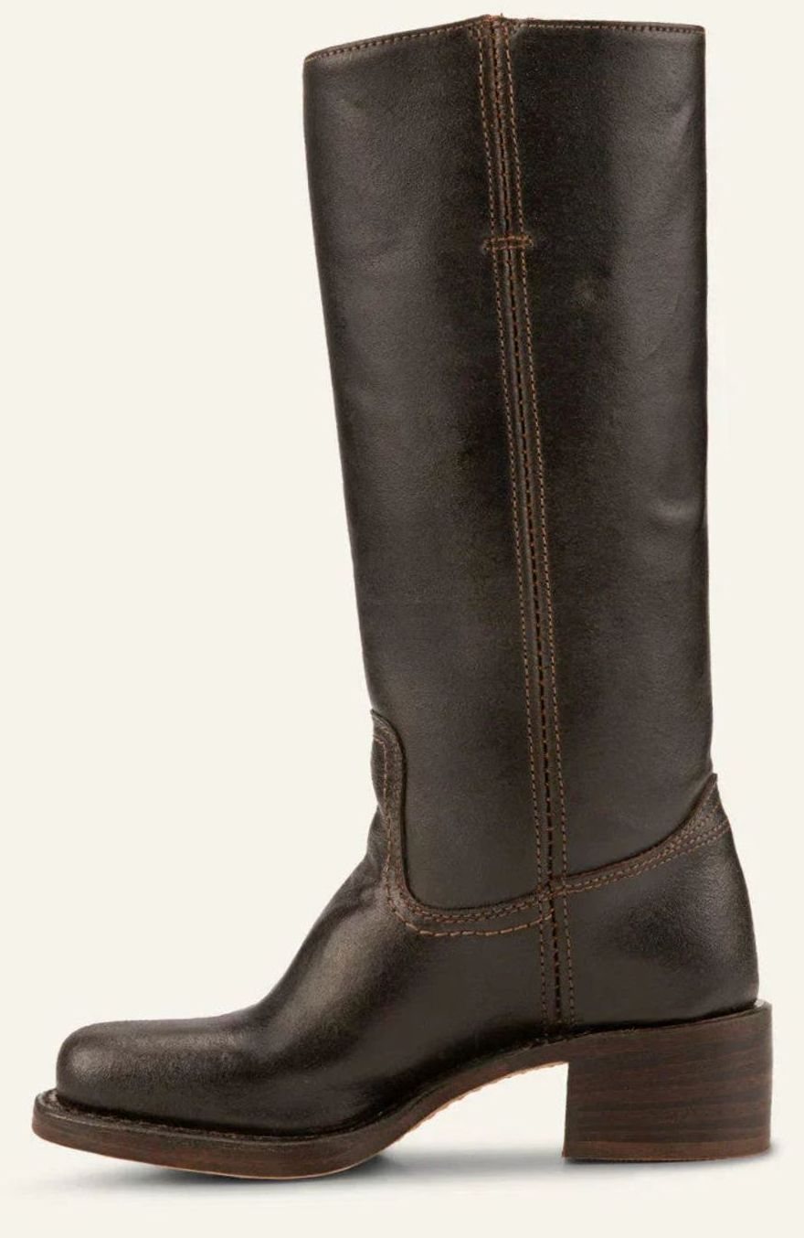 Tamsin | Women's Mid-Calf Slip-On Classic Western Boots Stacked Heel