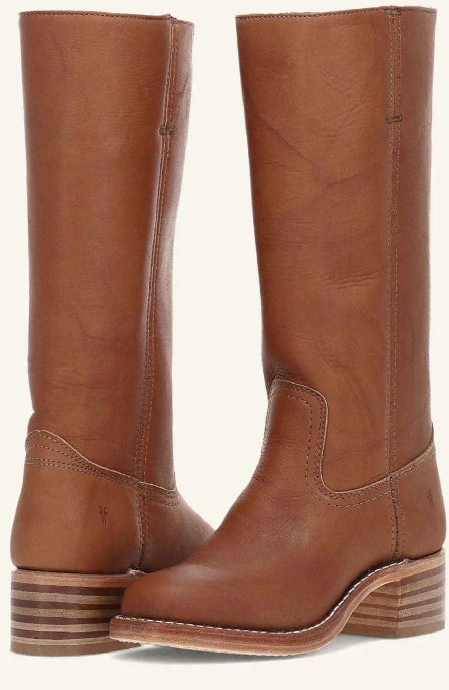 Tamsin | Women's Mid-Calf Slip-On Classic Western Boots Stacked Heel