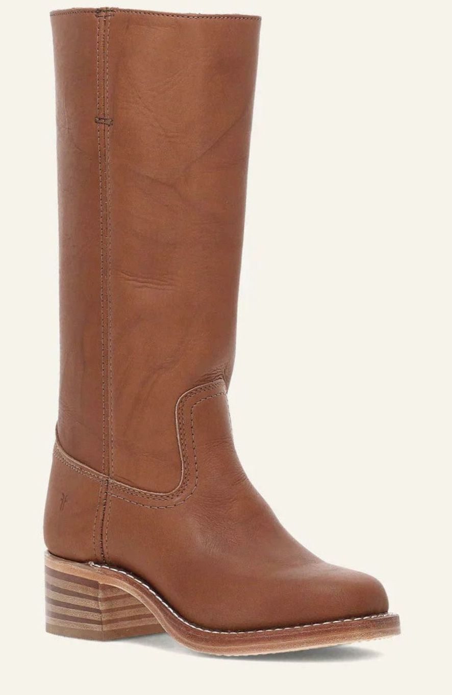 Tamsin | Women's Mid-Calf Slip-On Classic Western Boots Stacked Heel