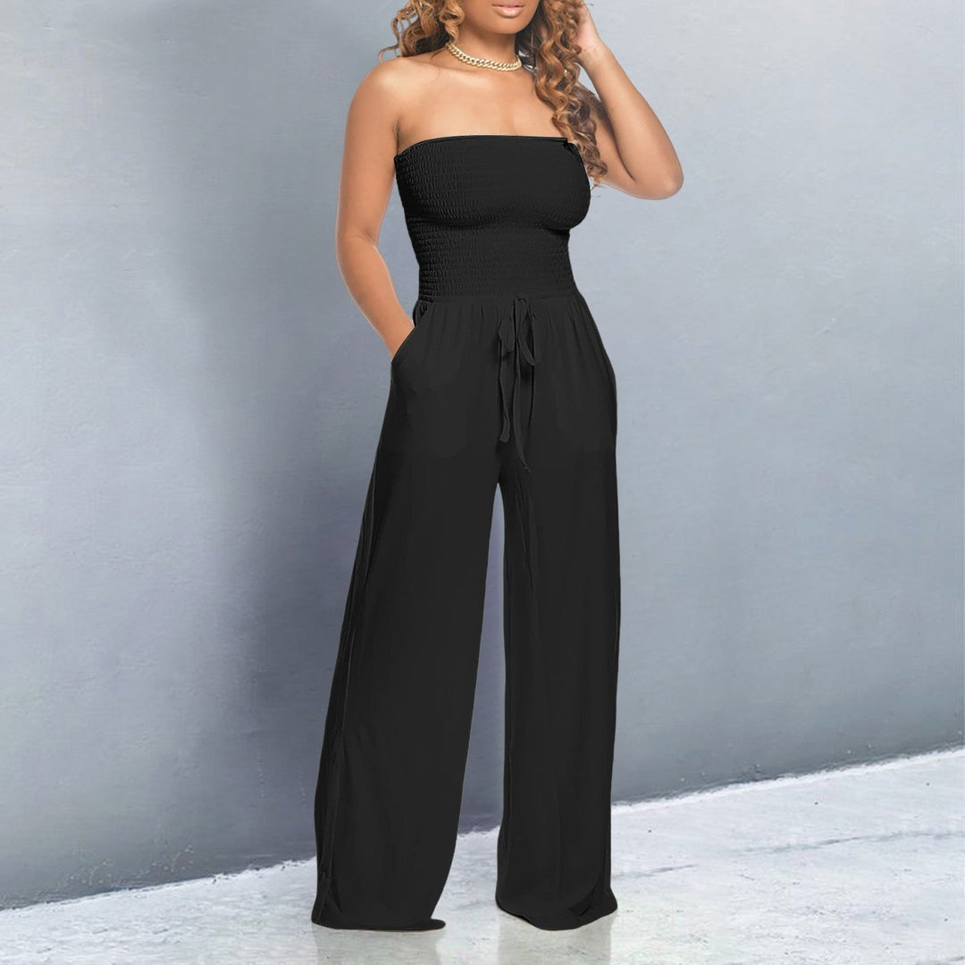 Women’s Jumpsuit | Strapless Wide-Leg