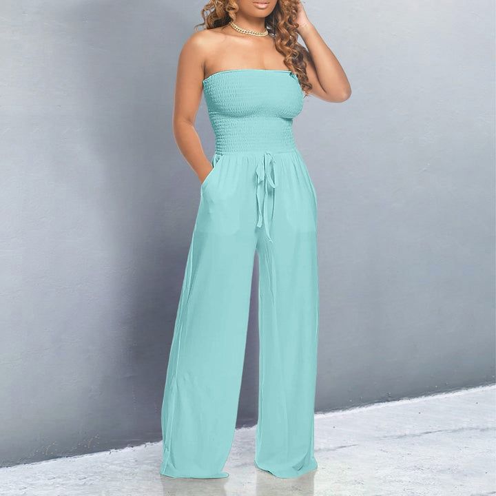 Women’s Jumpsuit | Strapless Wide-Leg