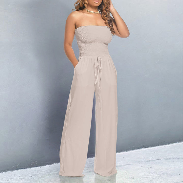 Women’s Jumpsuit | Strapless Wide-Leg