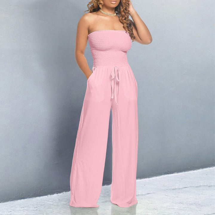 Women’s Jumpsuit | Strapless Wide-Leg