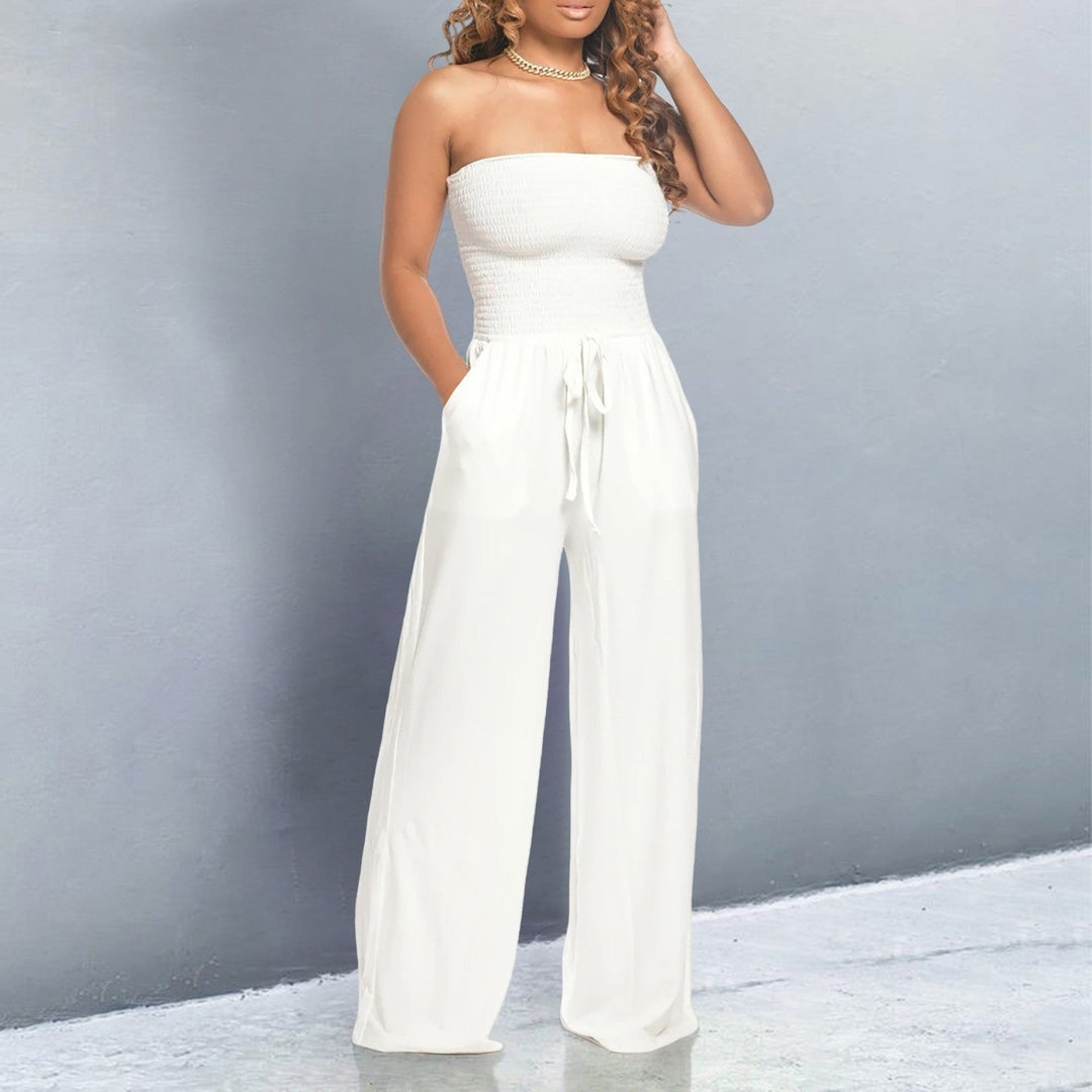Women’s Jumpsuit | Strapless Wide-Leg