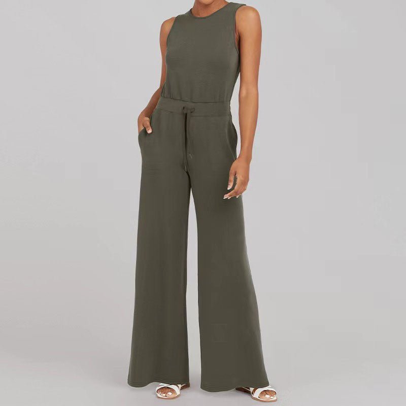 Jumpsuit for Women | Sleeveless Wide-Leg One-Piece Outfit