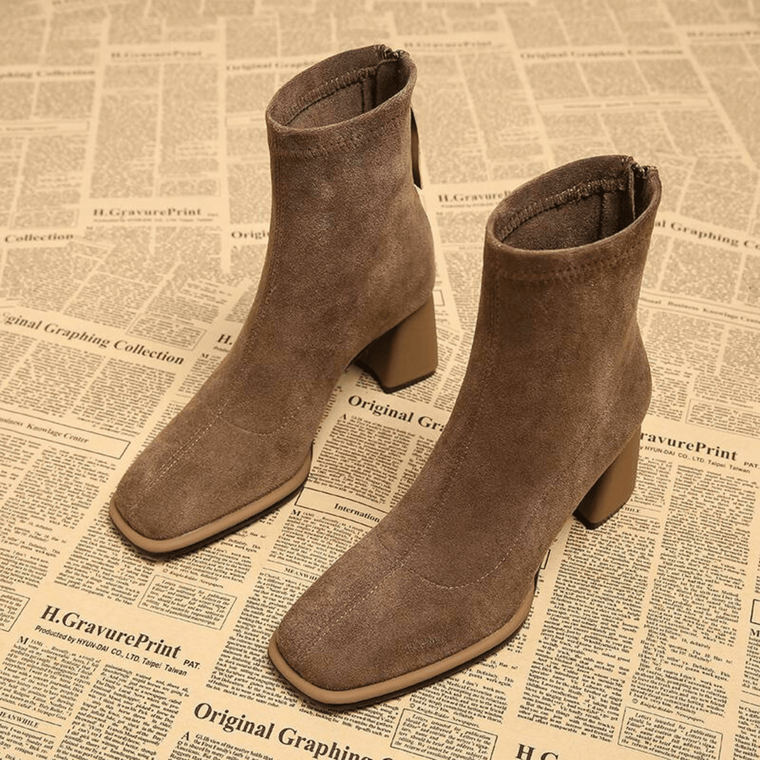 Boots For Women | Ankle Height Rear Zipper Heel Style