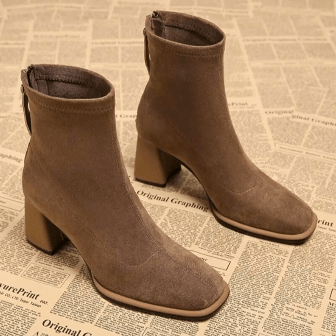 Boots For Women | Ankle Height Rear Zipper Heel Style