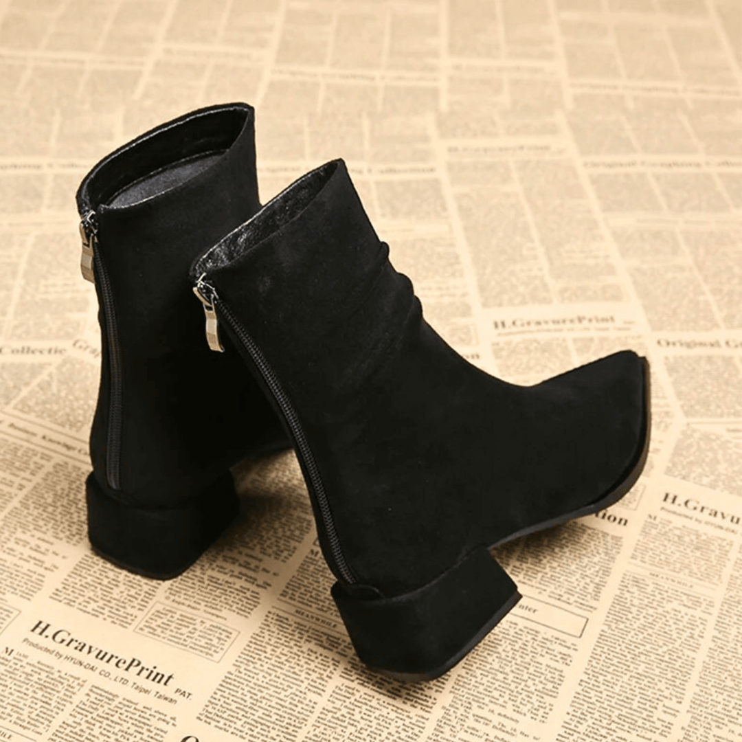 Boots For Women | Pointed Toe Block Heel Style