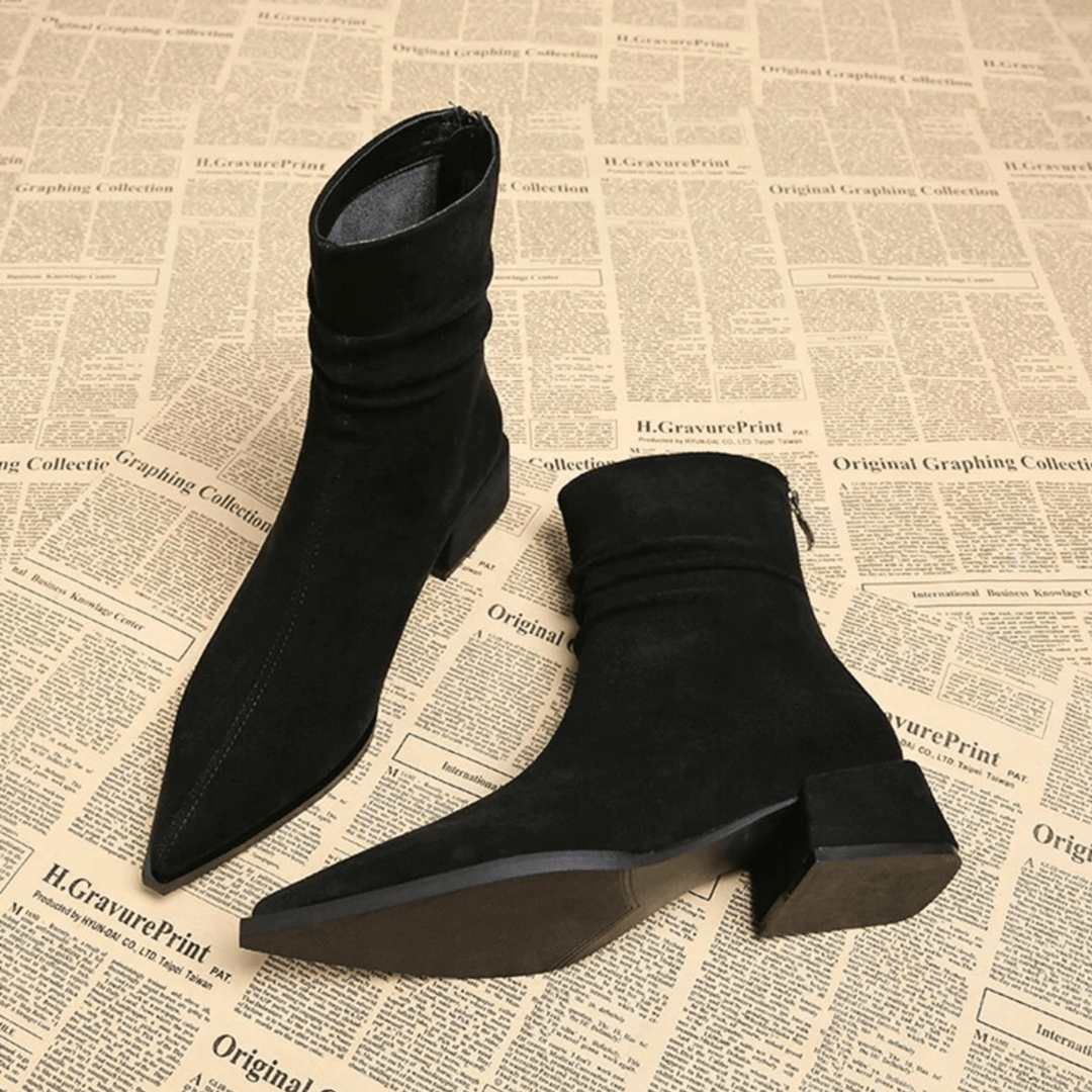 Boots For Women | Pointed Toe Block Heel Style