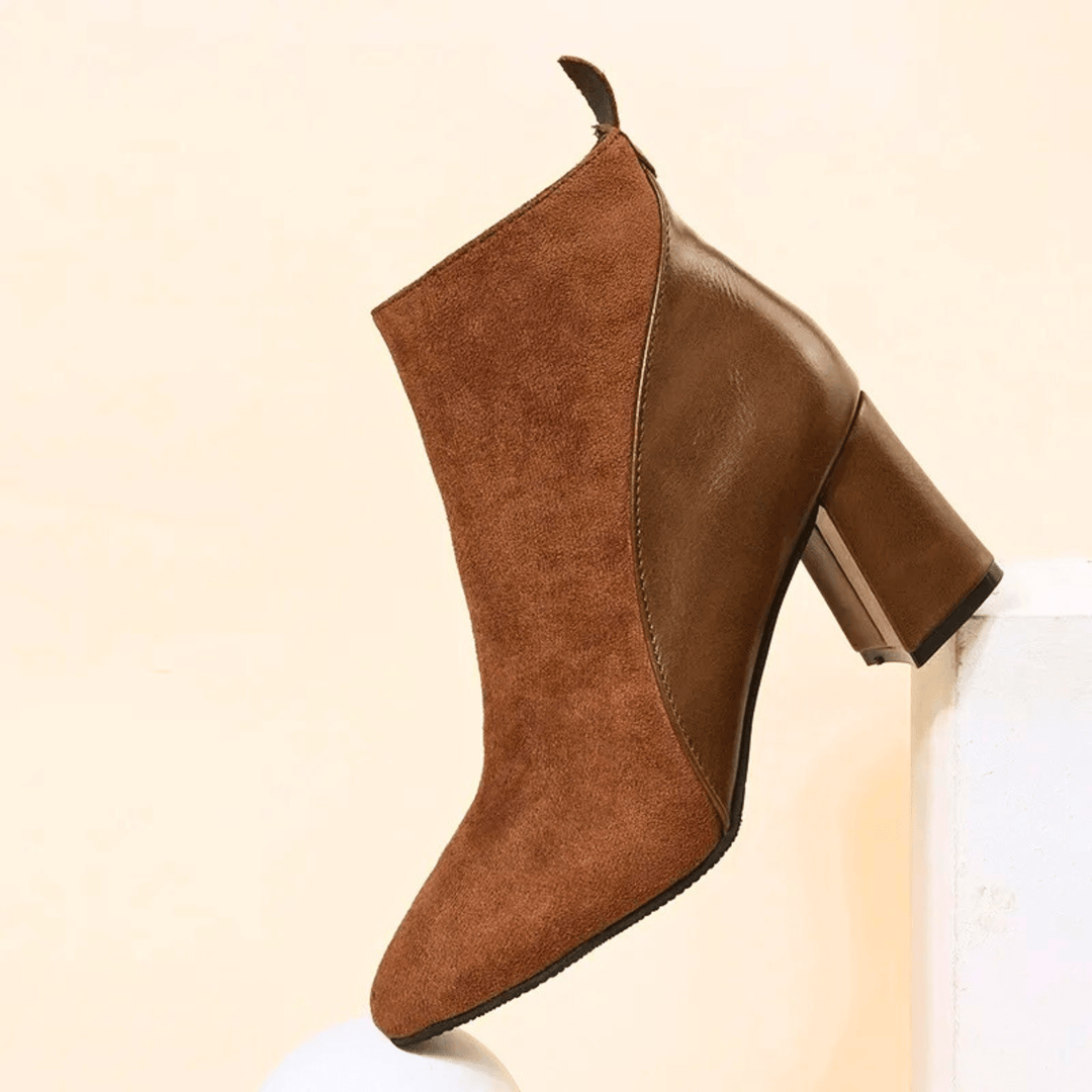 Boots For Women | Side Zipper Block Heel Style
