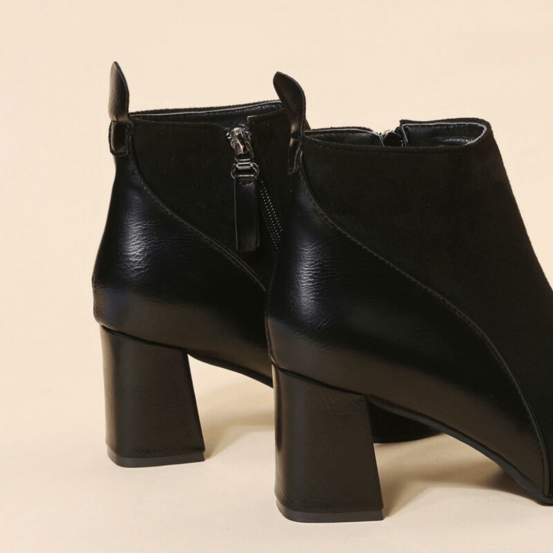 Boots For Women | Side Zipper Block Heel Style