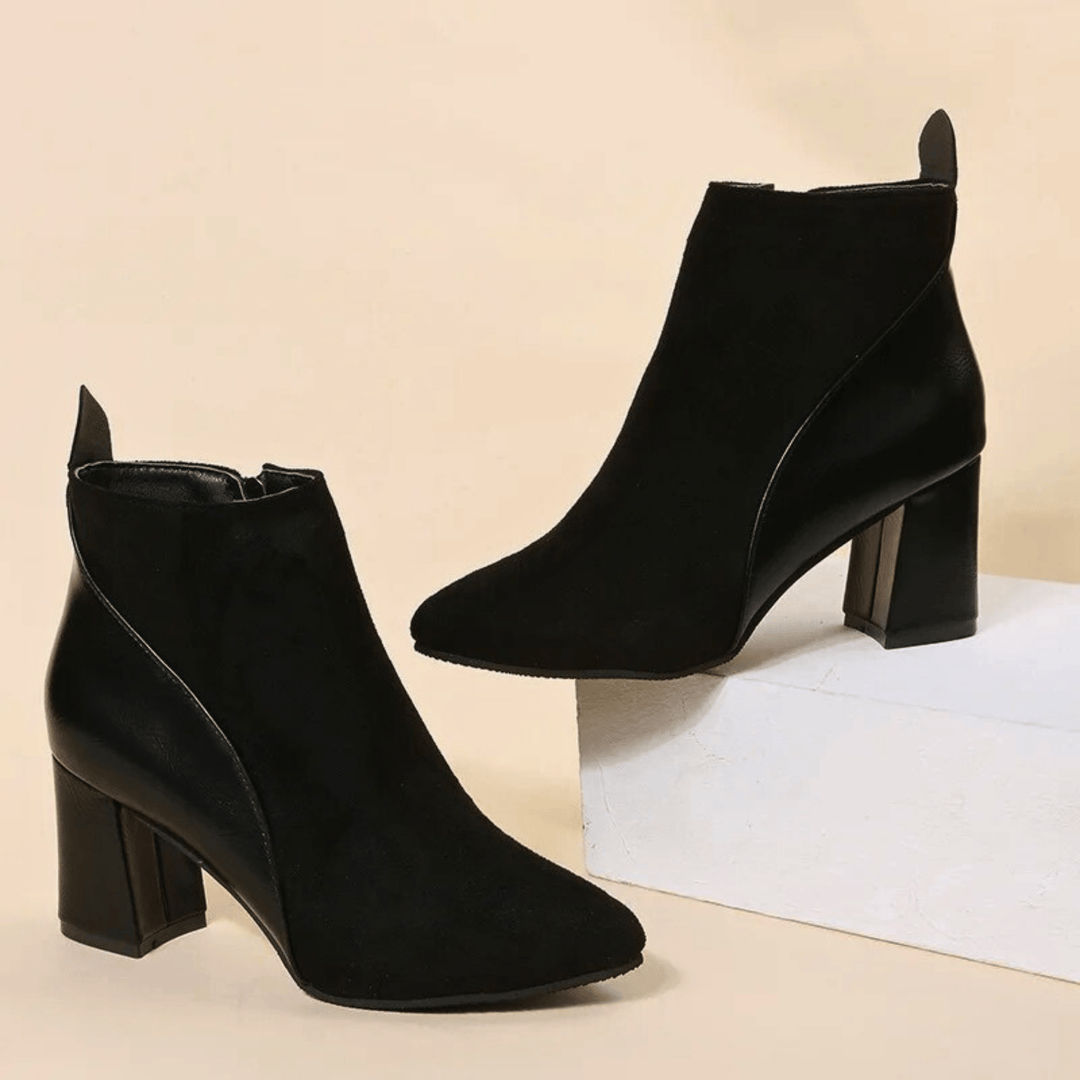 Boots For Women | Side Zipper Block Heel Style