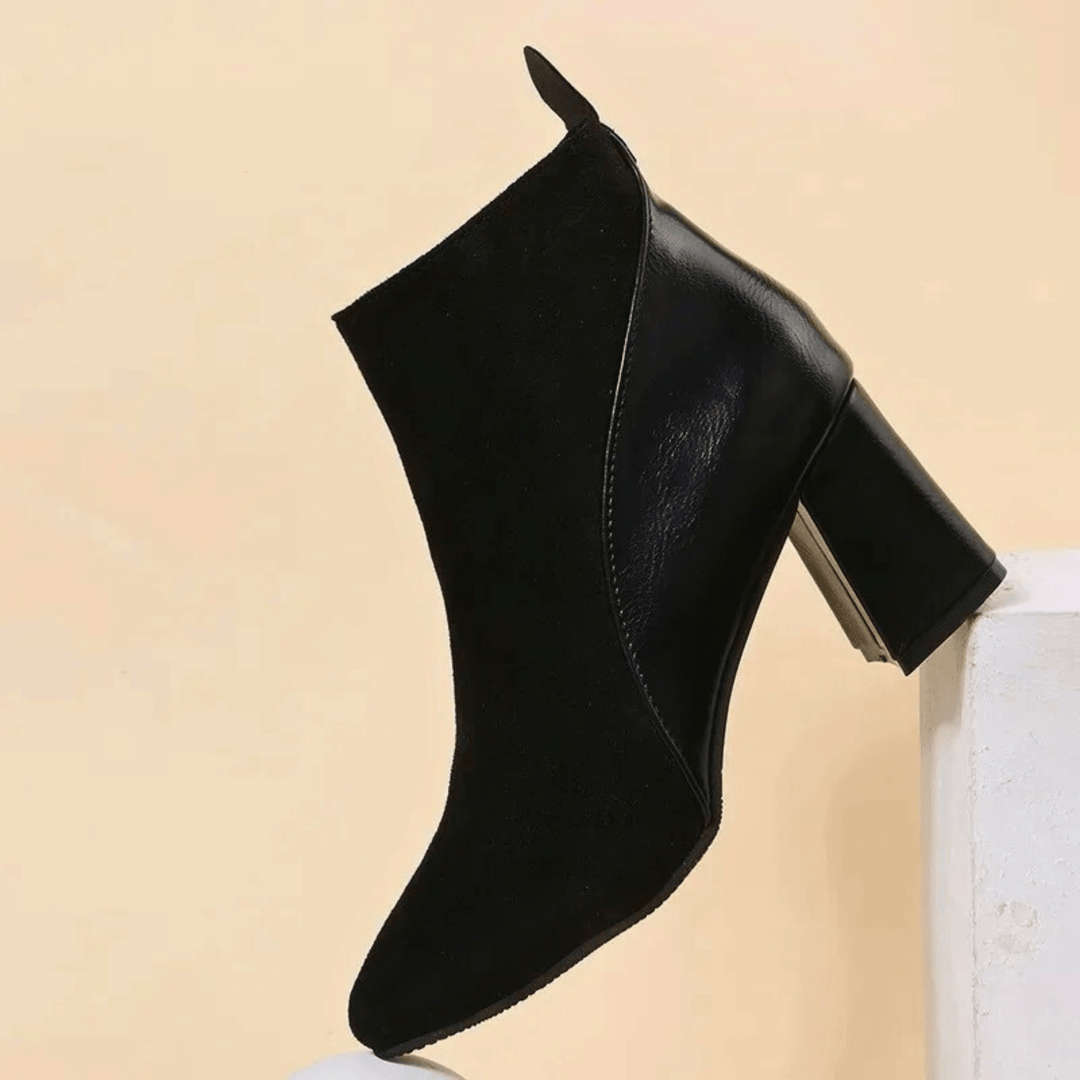 Boots For Women | Side Zipper Block Heel Style