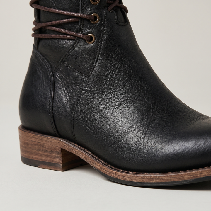 Women’s Boots | Lace-Up Mid-Calf with Stud