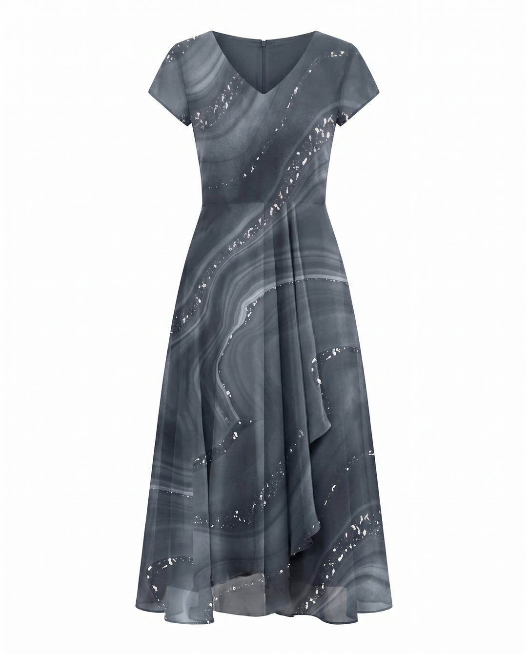 Women’s Dress | Flowing Midi with Abstract Print