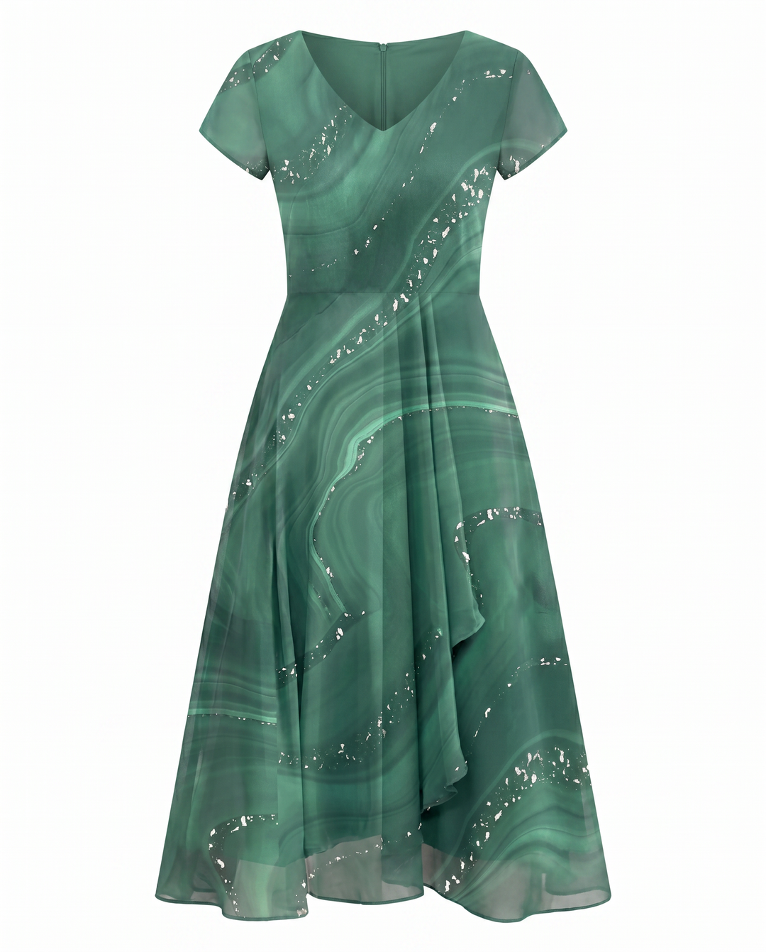 Women’s Dress | Flowing Midi with Abstract Print