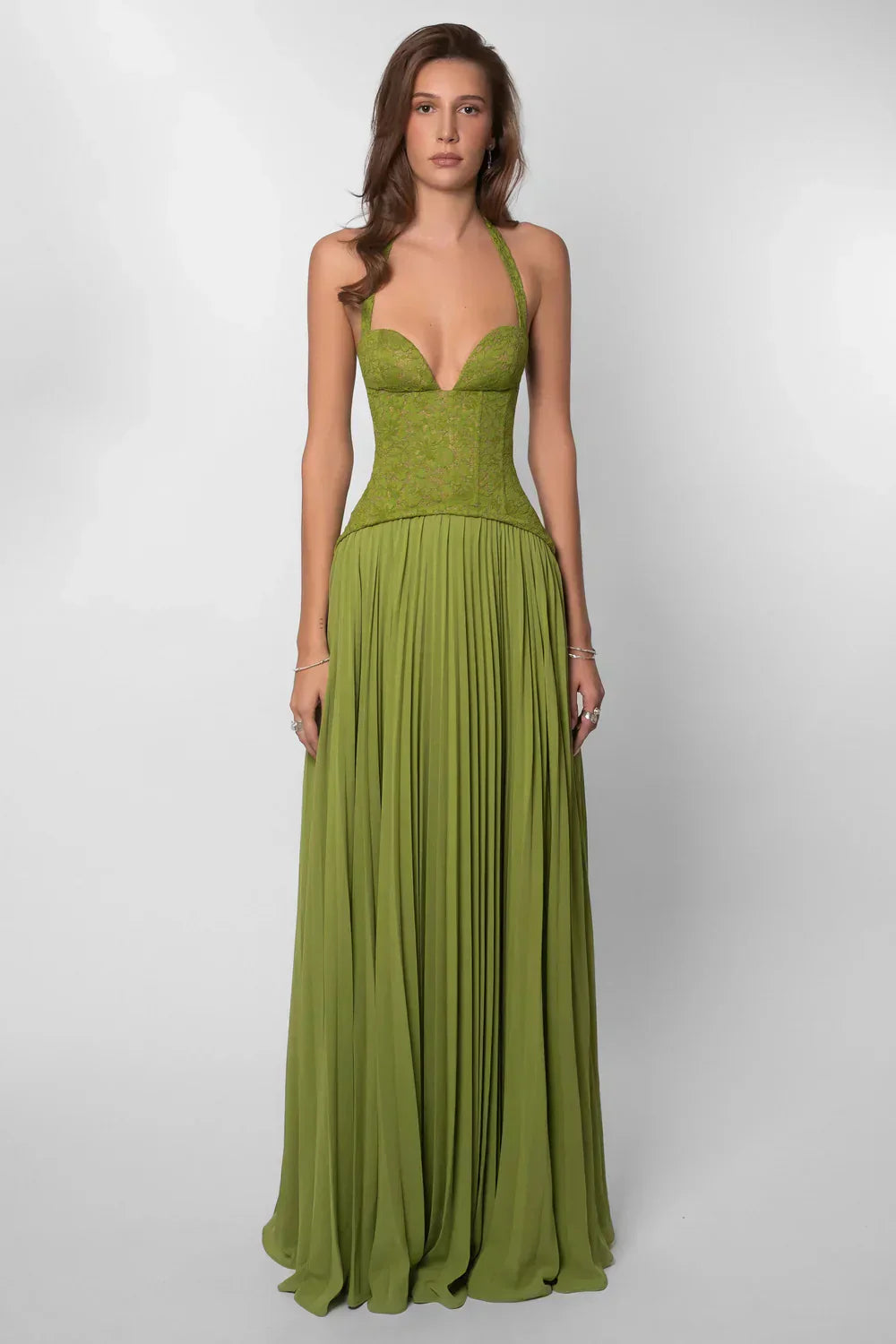 Women's Wedding Guest Maxi Dress | Halter Pleat