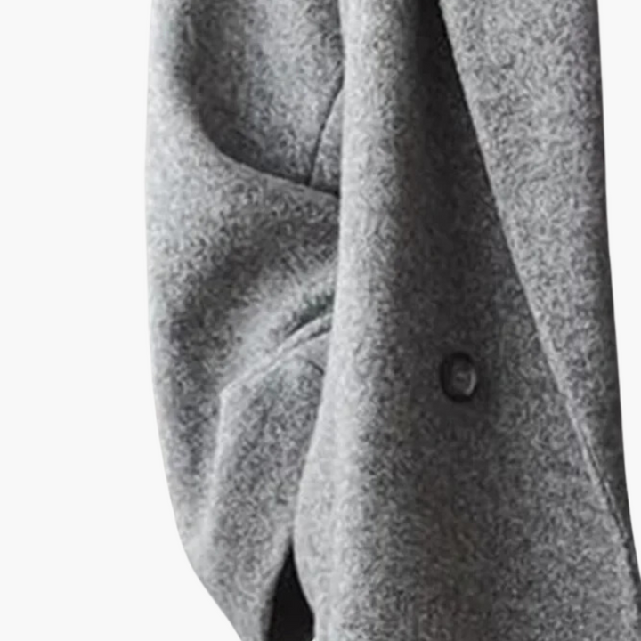 Women's longline notched lapel coat with buttons and side pockets